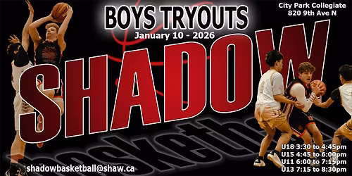 Saskatoon Shadow Basketball Boys Tryouts