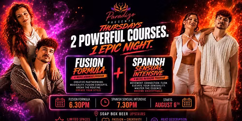 LUCAS & MARIA \/\/ Special 6 WK Intensive Courses \/\/ THURS AUG 6TH
