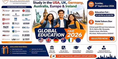 India\u2019s Biggest Global Education Fair 2026 | Mumbai \u2014 Meet World\u2019s Top Universities