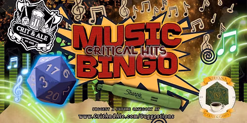 Critical Hits Music Bingo at Nirvana Coffee and Games