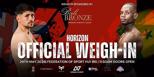 HORIZON OFFICIAL WEIGH-IN: Free Business Networking at Federation of Sport
