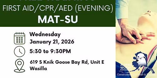 First Aid\/CPR\/AED (Evening) - Free Training