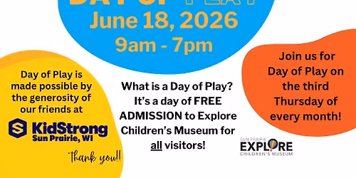Explore Children's Museum June Day of Play