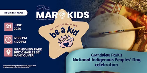 Be a Kid: Grandview Park's National Indigenous Peoples' Day Celebration!