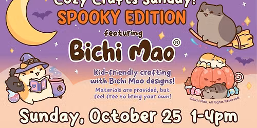 Cozy Craft Sunday @ GHBA: Spooky Edition Feat. Bichi Mao