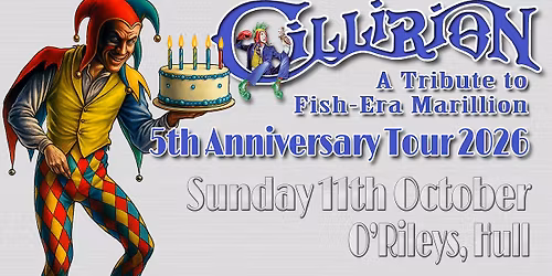 Cillirion presents Misplaced Childhood @ O'Rileys