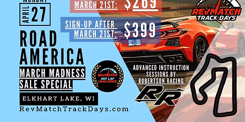 Road America April 27th 2026 w\/RevMatch