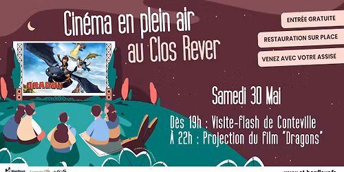 Cin\u00e9 plein air au Clos Rever - Conteville