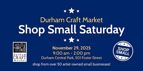 Durham Craft Market Shop Small Saturday