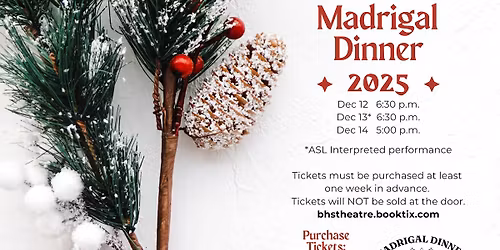 BHS Madrigal Dinner 2025
