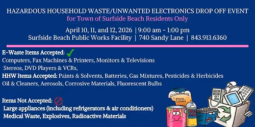 HAZARDOUS HOUSEHOLD WASTE & UNWANTED ELECTRONICS DROP OFF 