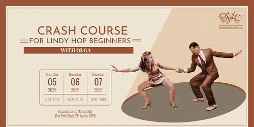 Lindy Hop Beginners in December 2025:  6 hours Crash Course with Olga