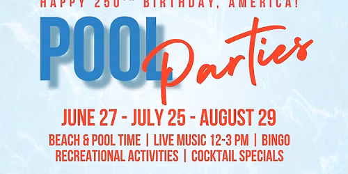 Red, White & Beach Pool Parties