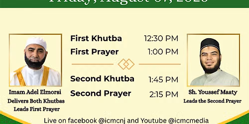 Jummah Prayer \u2013 Islamic Center of Morris County