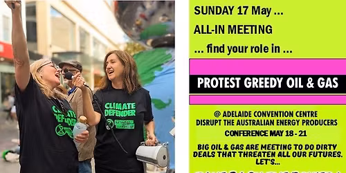 All In Meeting May 2026 Planning to Protest Greedy Oil and Gas