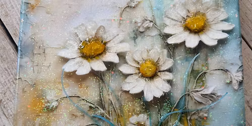 Beach Daisy Mixed Media Resin Art Workshop