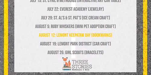Car Show: Charity Lemont Keepataw Day - Bookmarks