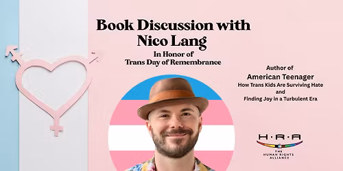 Book Discussion with Nico Lang | In Honor of Trans Day of Remembrance