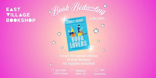 Book Bedazzling Workshop with Jalila at East Village Bookshop
