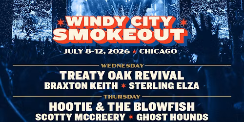 Windy City Smokeout Festival: Hootie and The Blowfish  Blake Shelton  Jordan Davis & Lainey Wilson - 4 Day Pass