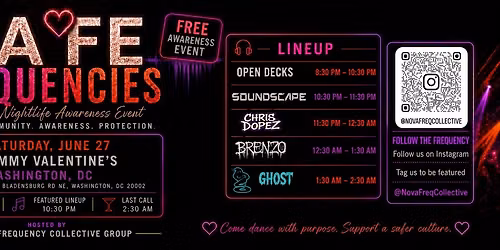 SAFE FREQUENCIES at Jimmy Valentine's Hearts Club | Hosted by NOVA Frequency Collective Group