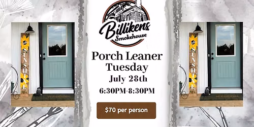 Porch Leaner Workshop at Billiken's Smokehouse