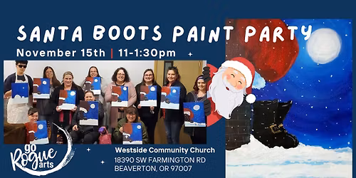 Santa Boots Paint Party + Lunch