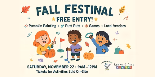 FREE Fall Festival at Learn & Play Cafe
