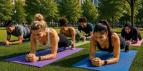 Pilates on the Lawn at The Battery with Seaport Pilates NYC
