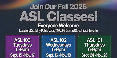 Fall 2026 ASL Classes