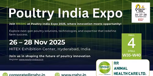 RRAHC at Poultry India Expo 2025 | Hall 4, Stall W35\u2013W40