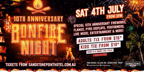 10TH ANNIVERSARY BONFIRE NIGHT