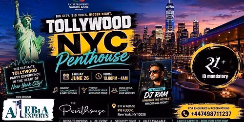 Tollywood NYC PENTHOUSE by ELE ENTERTAINMENTS