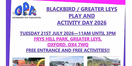 Blackbird \/ Greater Leys Playday 2026