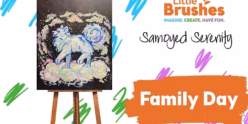 $30 Samoyed Serenity Family Day Painting