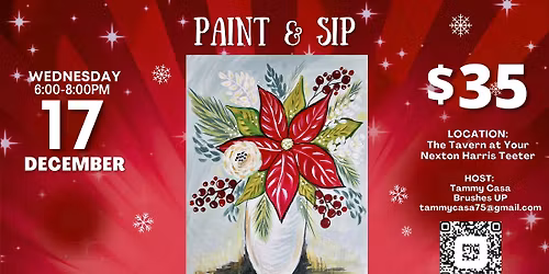 Timeless Poinsettia Paint & Sip at The Tavern at Your Nexton Harris Teeter