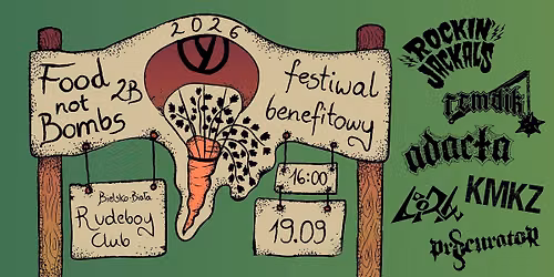 FESTIWAL BENEFITOWY FoodNotBombs Bielsko-Biała 2026 w RUDEBOY CLUB