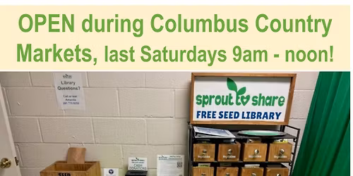 Free Seed Library Open during Columbus Country Market!