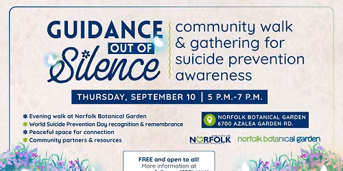 Guidance Out of Silence Community Walk & Gathering for Suicide Prevention and Awareness