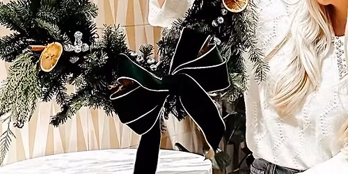 Christmas Wreath Workshop Wine and Design