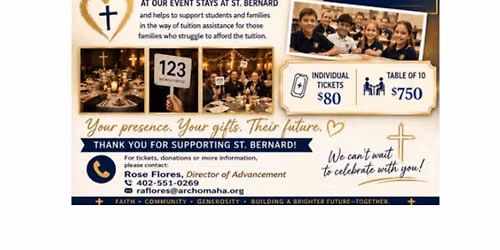 Save the Date: St. Bernard Annual Auction Dinner