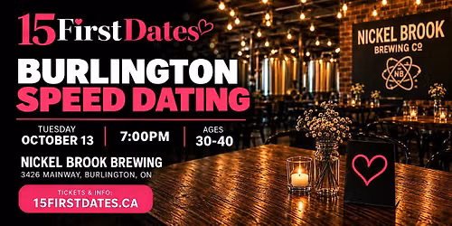 15FirstDates Burlington Speed Dating (Age 30-40)