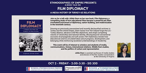 Book Talk: Film Diplomacy: A Media History of Turkey-US Relations