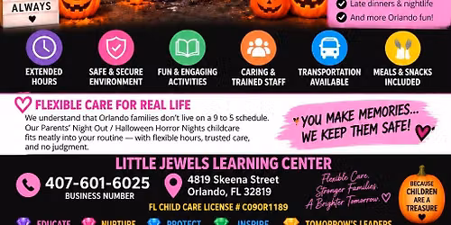 HALLOWEEN HORROR NIGHTS For Parents & Hospitality Workers The Whole Month of October \ud83c\udf83