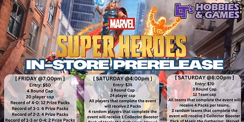 Magic The Gathering: In Store Prerelease Marvel Super Heroes