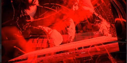 Flying Moon In Space