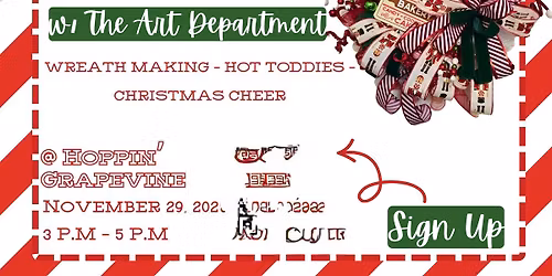 Deck The Door Wreath Class @ Hoppin' Grapevine!