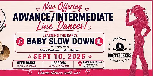 Line Dance Lessons Intermediate\/Hartland Studio\/Thursday September 10