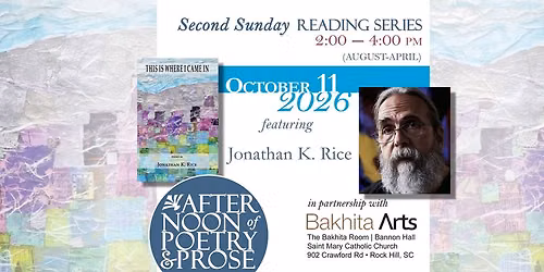 Afternoon of Poetry & Prose with Jonathan K. Rice