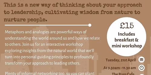 Leading Like A Gardener: Whirlow Networking Breakfast